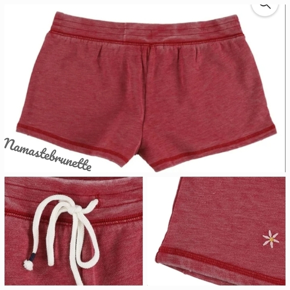 PJ Salvage Vintage Feels Embroidered Flower Lounge/PJ Shorts. NWT - Picture 4 of 11